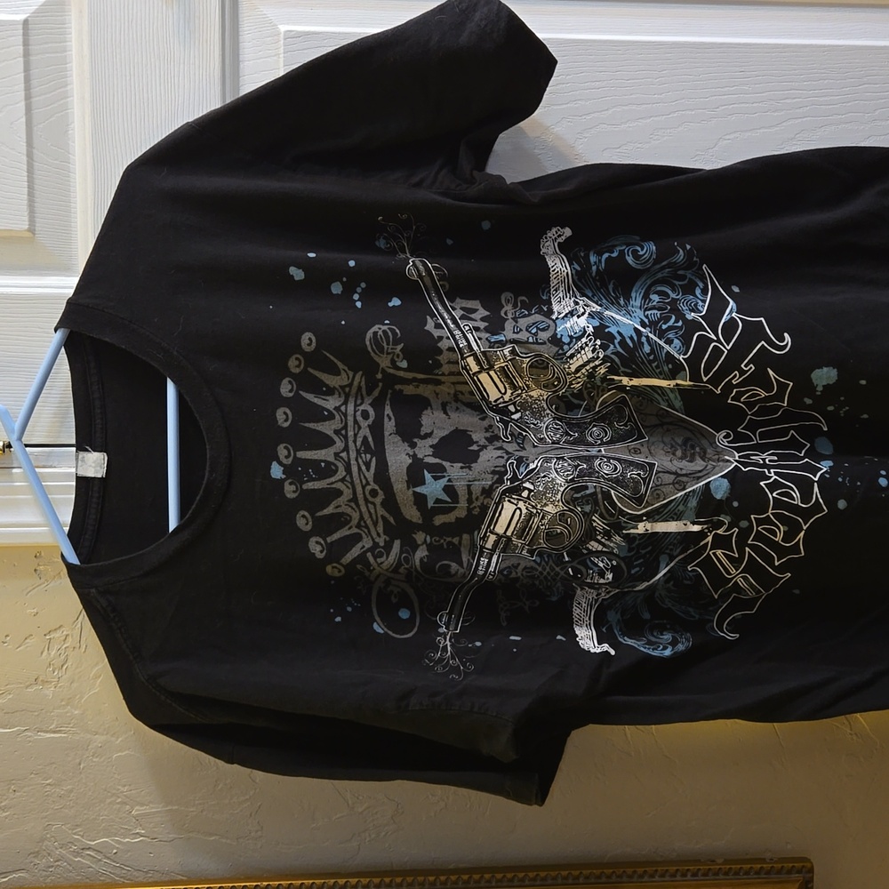 Seether Graphic Black T-Shirt Adult Tour Band Logo Concert Skull